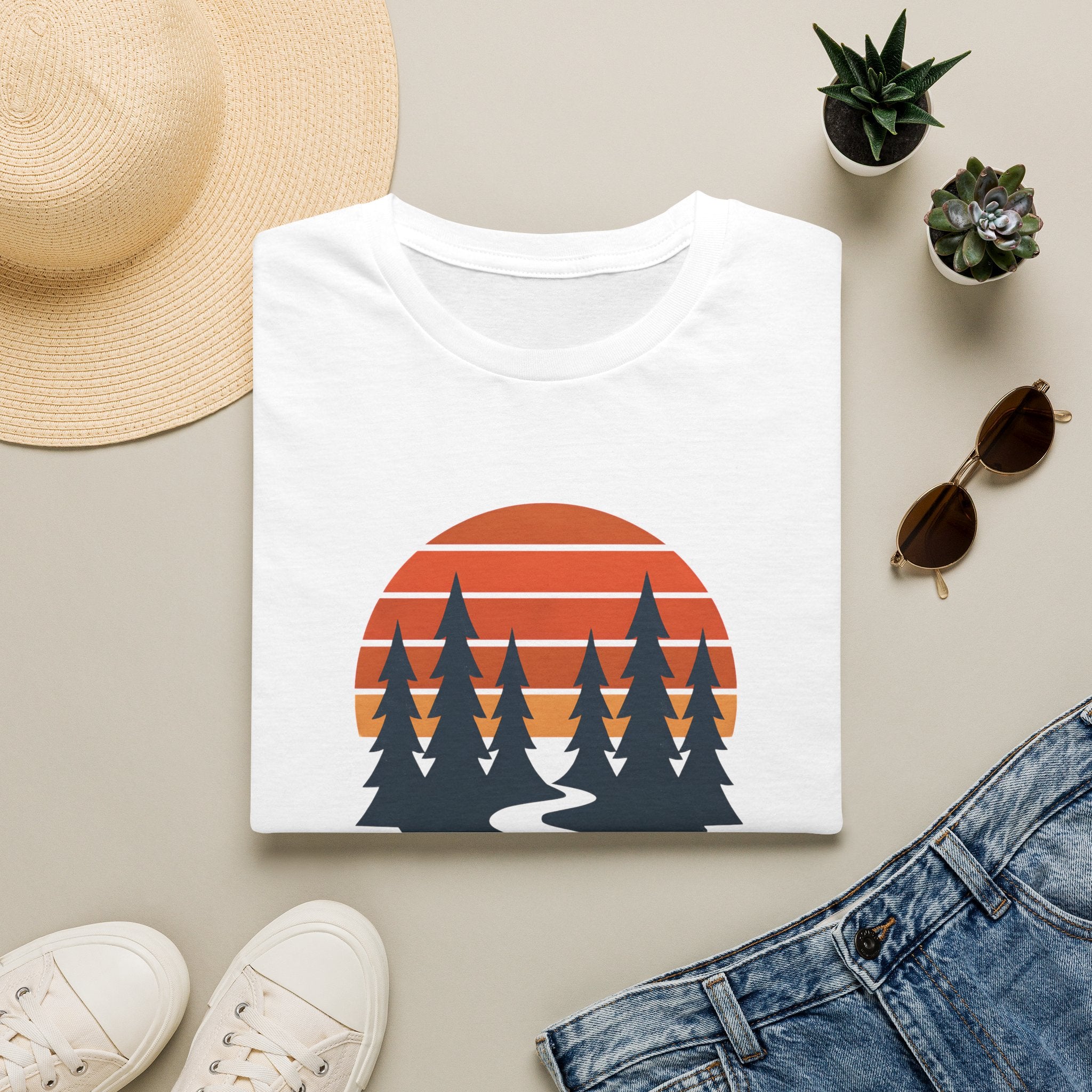 Sunset forest silhouettes T-Shirt