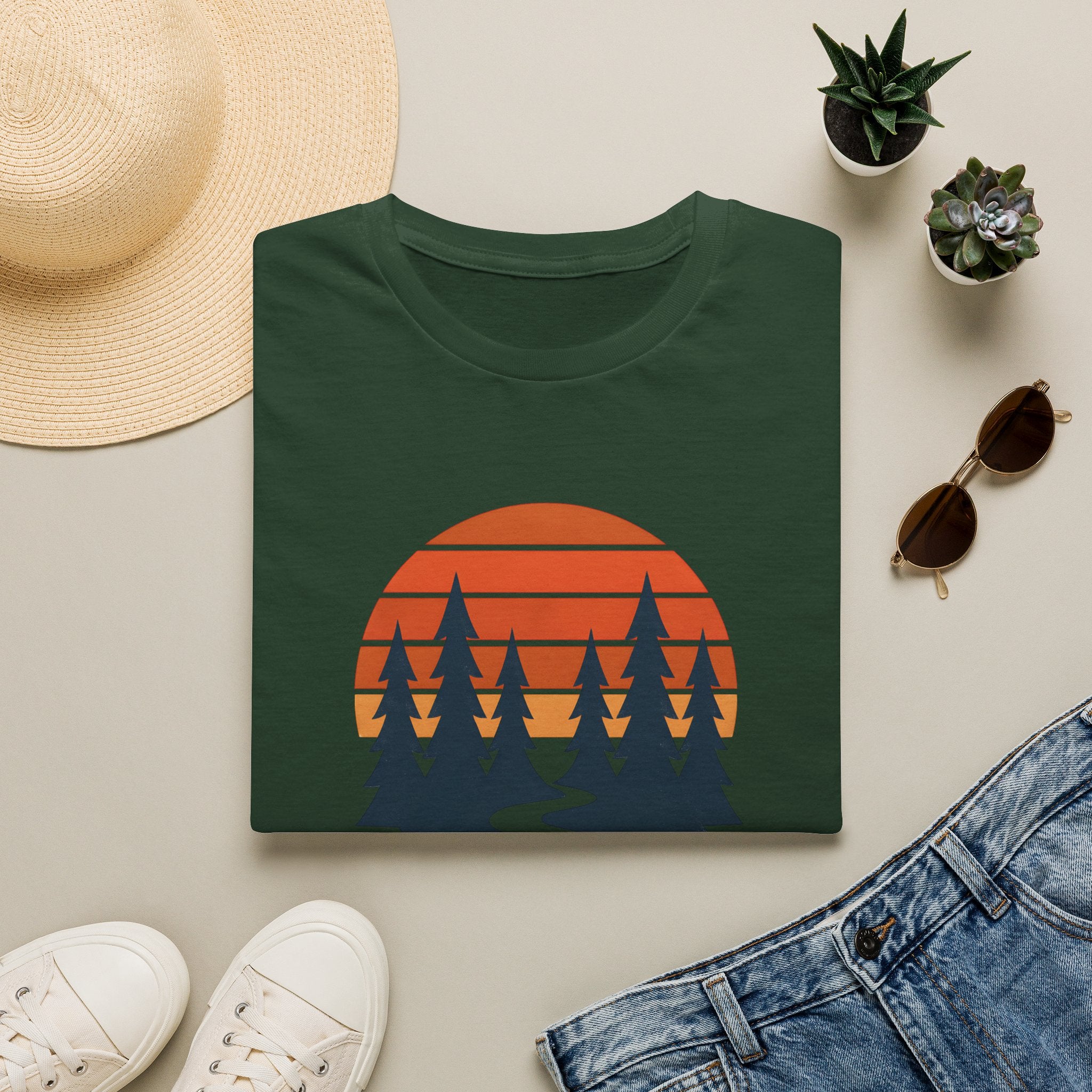 Sunset forest silhouettes T-Shirt